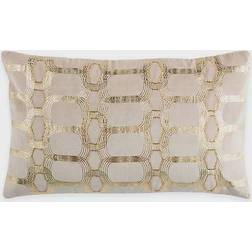 Safavieh Adalie Geometric Complete Decoration Pillows Beige, Gold (50.8x30.48cm)