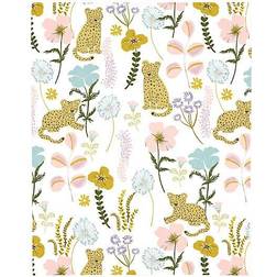 NoJo Cheetah Flower Mini Fitted Crib Sheet 24x38"