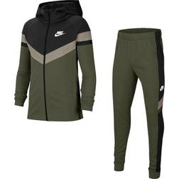 Nike Kid's Sportswear Tracksuit - Cargo Khaki/Black/Stone/White (CU9202-325)