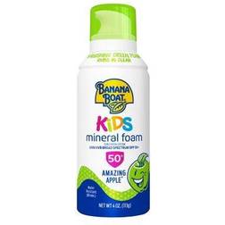 Banana Boat Kids Mineral Foam Sunscreen SPF 50, Amazing Apple False