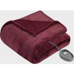 Beautyrest Microlight Plush to Berber Heated Blankets Red (213.36x203.2cm)