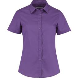 Kustom Kit Women's Short Sleeve Poplin Shirt - Purple