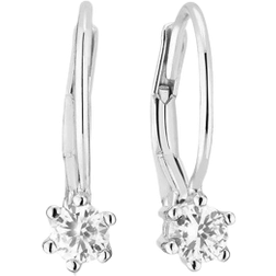 Sif Jakobs Rimini French Hook Earrings - Silver/Transparent