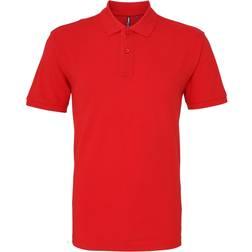 ASQUITH & FOX Plain Short Sleeve Polo Shirt - Red