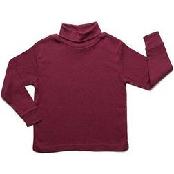 Leveret Cotton Classic Turtleneck Shirts - Maroon