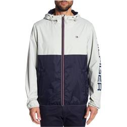 Tommy Hilfiger Colorblock Hooded Rain Jacket - Ice