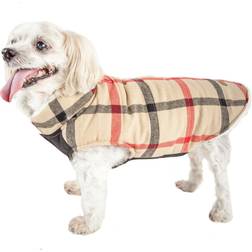 Petlife Allegiance Classical Insulated Plaid Fashion Dog Jacket Medium