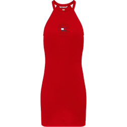 Tommy Hilfiger Bodycon Halter Dress - Deep Crimson