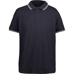 ID Stretch Contrast Polo Shirt - Navy