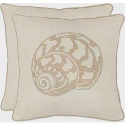 Safavieh Palmer 2-pack Complete Decoration Pillows Beige (45.72x45.72)