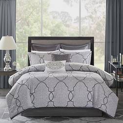 Madison Park Lavine Bedspread Silver (233.68x228.6cm)