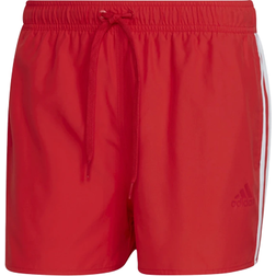 adidas Classic 3-Stripes Swim Shorts - Vivid Red/White