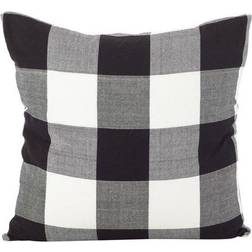 Saro Lifestyle Buffalo Check Plaid Design Complete Decoration Pillows White, Black (50.8x50.8)