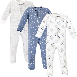 Hudson Zipper Sleep N Play 3-pack - Cloud Mobile Blue (10153622)