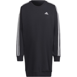 Adidas Women's Essentials 3-Stripes Crew Dress - Black/White