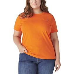 Dickies Women's Heavyweight Short Sleeve T-shirt Plus Size - Orange