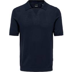 Only & Sons Poloshirt Aus Strick Dunkelblau