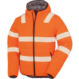 Recycled Mens Ripstop Safety Padded Jacket - Orange