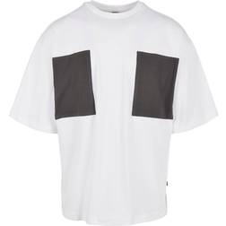 Urban Classics Big Double Pocket Tee - White/Asphalt