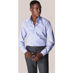 Eton Slim Fit Mid Blue Twill Shirt - Blue