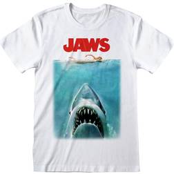 JAWS Jaws Unisex Adult Poster T-Shirt (White)