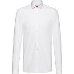 Extra-slim-fit shirt in cotton poplin with spread collar