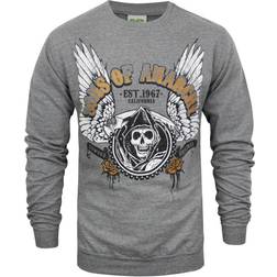 Sons Of Anarchy Mens Winged Reaper Sweater (Grey)