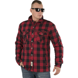 Skjorta West Coast Choppers Dominator Aramid Riding Flanel Röd-Svart