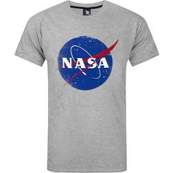 Nasa T-shirt med nödställd logotyp för män