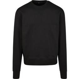 Build Your Brand Premium Oversize Crew Neck Sweatshirt - Black