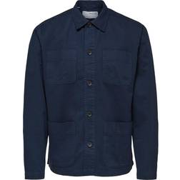 Selected Homme Men's SLHLOOSETONY Overshirt LS W NOOS Shirt, Crockery