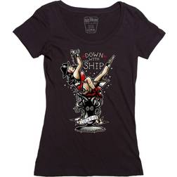 LUCKY 13 T-Shirt Lucky 13 Down With The Ship Dame