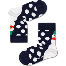 Happy Socks Kids Jumbo Snowman Sock - White/Orange/Red/Green/Black