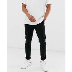 Solid Chinohousut Mark - Musta/Offwhite