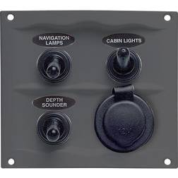 BEP BEP strømpanel 3 kontakter 12v udtag