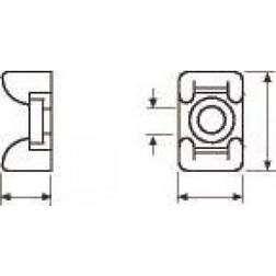 HellermannTyton Befestigungssockel KR6G5 100 Stück