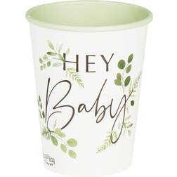 Ginger Ray 8 Gobelets Botanical Hey Baby