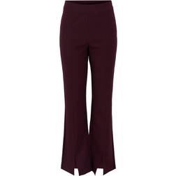 Y.A.S Women's flared trousers with front seams. Purple