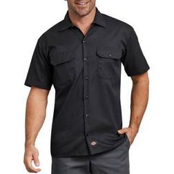 Dickies Men's Short-Sleeve Flex Twill Work Shirt, Charcoal