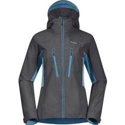 Bergans Women's Cecilie Mountain Softshell Jacket Solid Dark Grey/Clear Ice