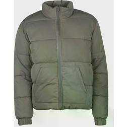 Urban Classics Cropped Puffer Jacka För Män - Svart