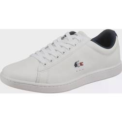 Lacoste Women's Carnaby Evo Tricolore Leather and Synthetic Trainers White, &