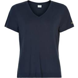 IN FRONT Nina V-neck T-shirt 14919 999 (Farve: Sort, Størrelse: XL) Dame