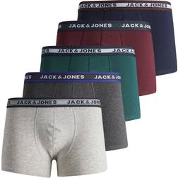 Jack & Jones Jacblack Friday Trunks 5-pack - Dark Grey Melange/Lgm/Sea Moss