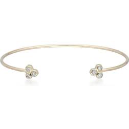 Gemondo Trilogy Geometric Bangle - Gold/Diamond