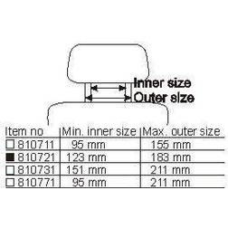 Brodit 810721 123x183mm Universal Headrest Mount