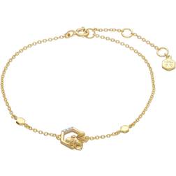 Gemondo Honeycomb Inspired Bee Bracelet in 9ct