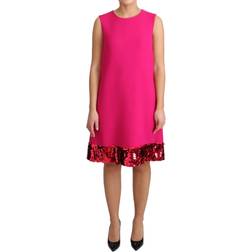 Dolce & Gabbana Fuchsia Paljett Skiftklänning Rosa
