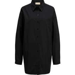 Jack & Jones Camisa de mujer popelín y con cierre de botones Blanco