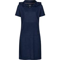 Super Natural Damen Hooded Kleid - Blau